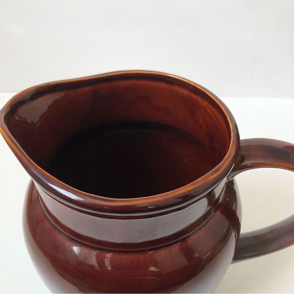 Stoneware handmade pottery drinking pitcher glazed earthenware - Picture 3 of 13